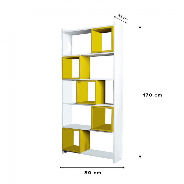 Biblioteca Box - Alb, Yellow - 4 | YEO