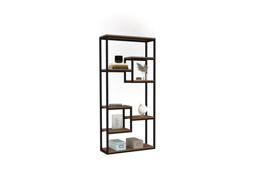 Biblioteca Emina Walnut-Negru - 1 | YEO