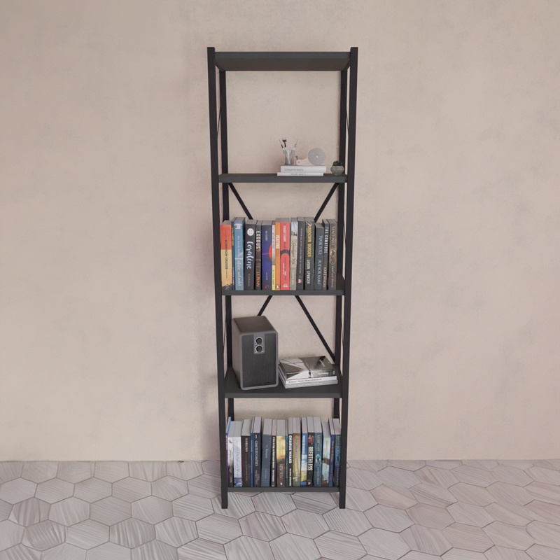 Biblioteca Glase Pako World Antracit 40x30x150 cm - 1 | YEO