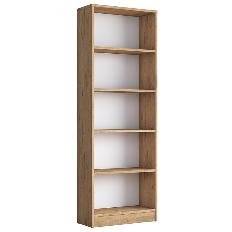 Biblioteca Goldie sonoma - alb 60x25x170 cm