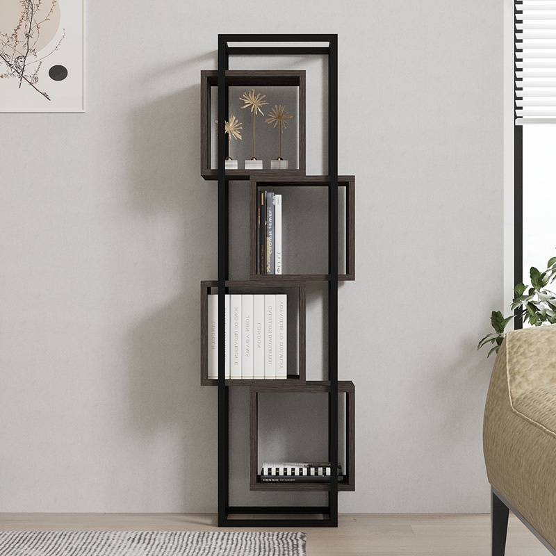 Biblioteca Gridur, Pako World, Nuc inchis, 44x29x140 cm - 2 | YEO