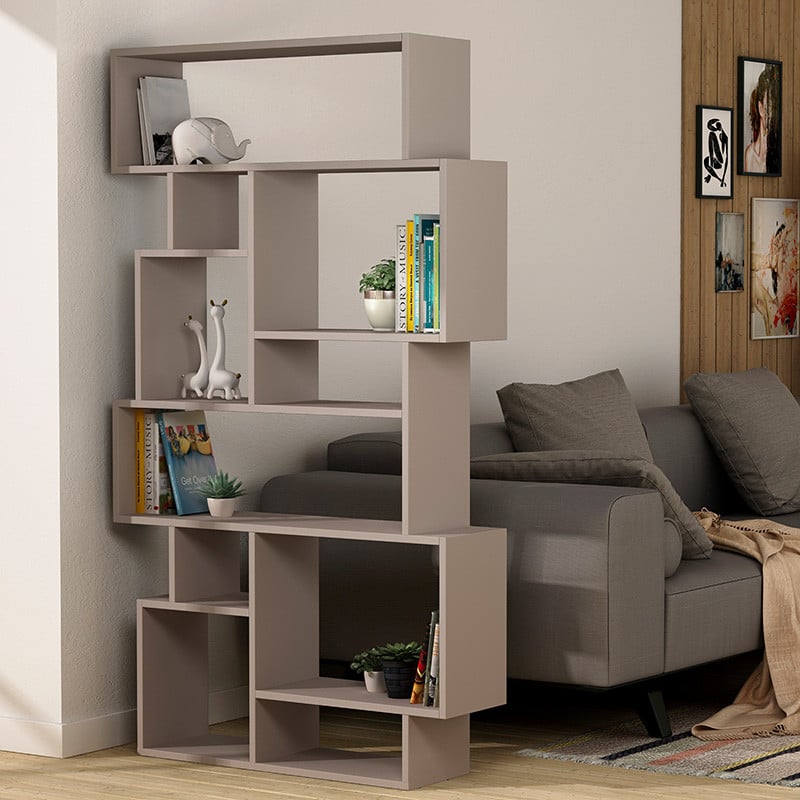 Biblioteca Karmato culoare mocha 96x25.5x168.5cm - 1 | YEO