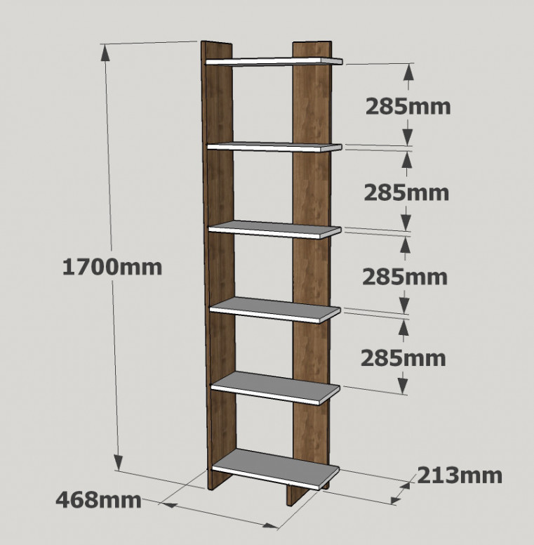 Biblioteca Order - Alb, Walnut - 2 | YEO