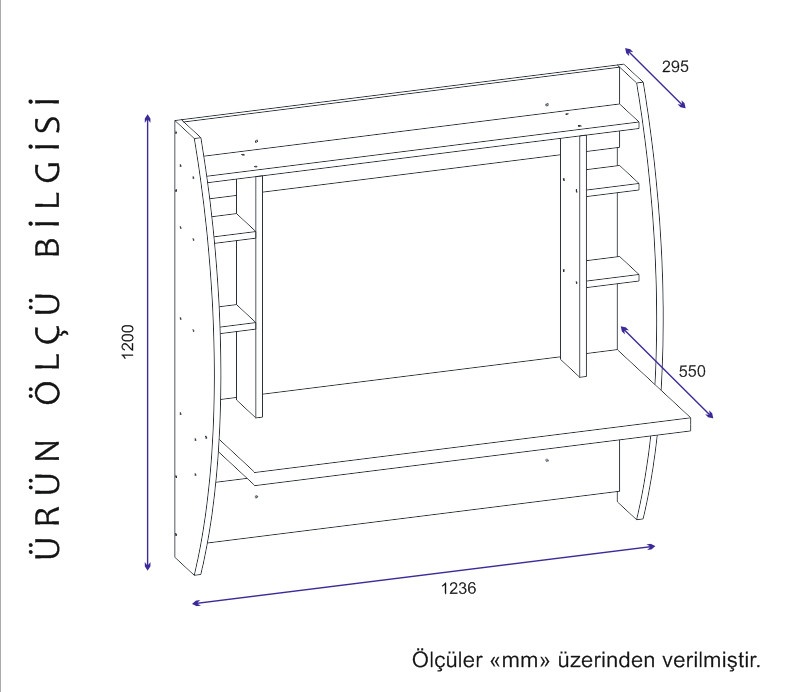 Birou Buglem Alb 123.6x120x55 cm - 3 | YEO