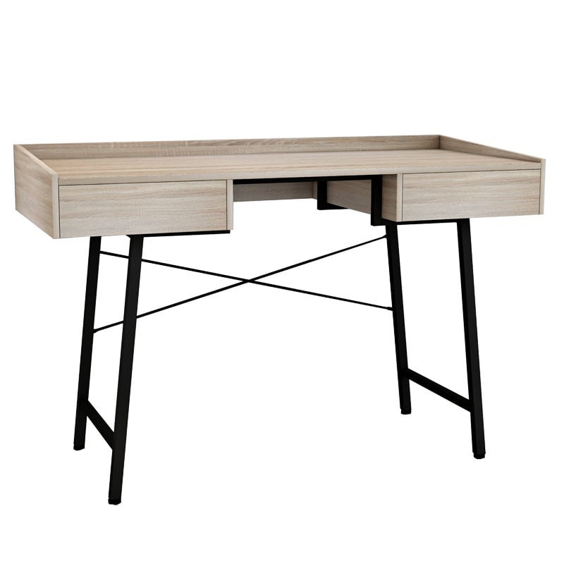 Birou Navona de culoare sonoma - negru 123x55x84cm