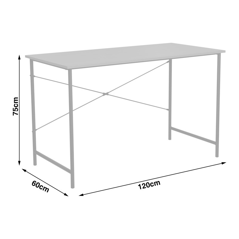 Birou Senzia Alb 120x60x75 cm