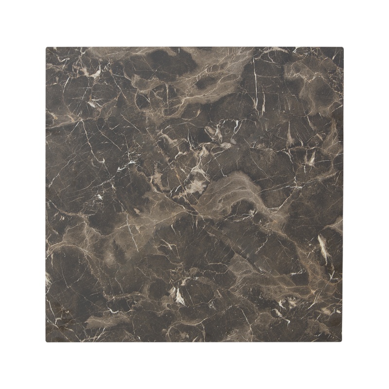 Blat de masa Verhia, Pako World, Gri inchis, Aspect marmura, 12 mm, 60x60 cm