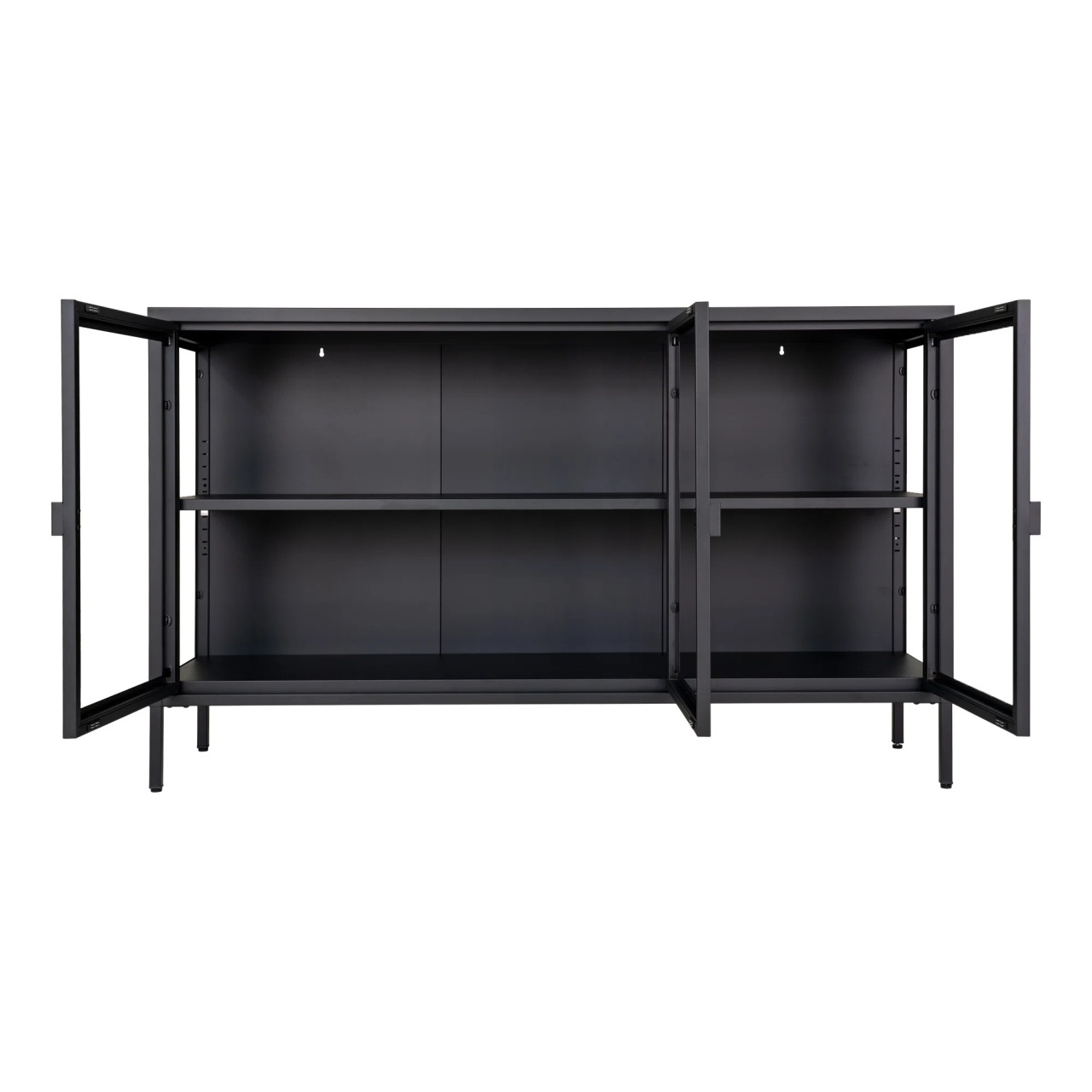 Bufet Brisbane, Negru, 40x140x85 cm