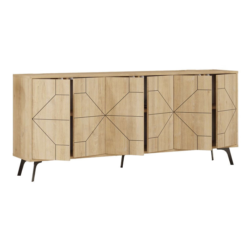 Bufet Bufel, Pako World, Natural, 181x35x77 cm - 3 | YEO