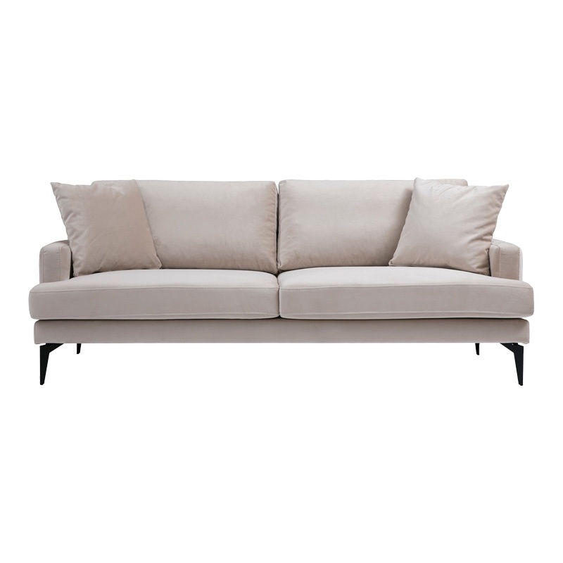 Canapea 2 locuri Fortune, Pako World, Bej-Negru, 175x90x88 cm - 3 | YEO