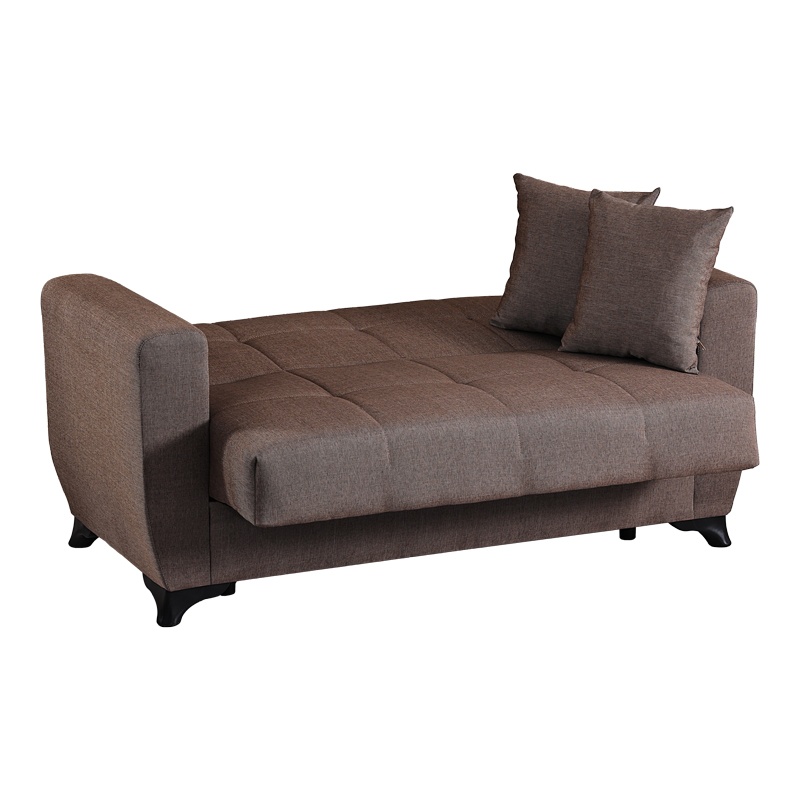 Canapea extensibila cu 2 locuri si spatiu de depozitare, Modesto, Pako, Maro 153x84x86 cm - 4