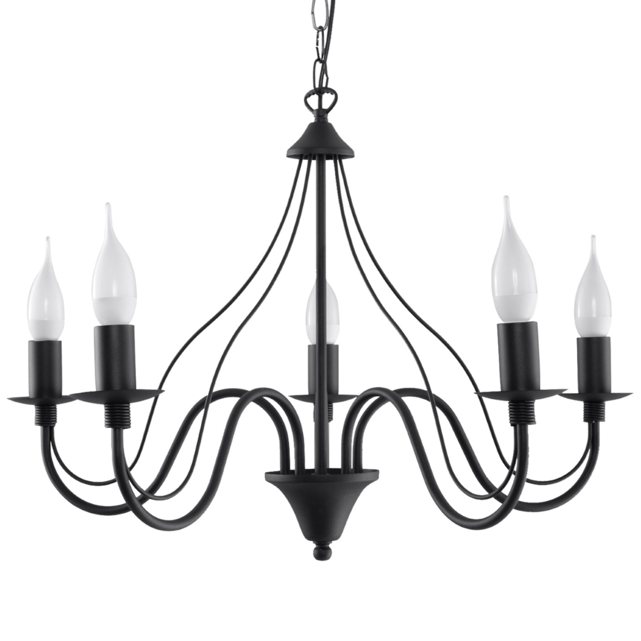 Candelabru 5 Minerwa Negru 60x60x80 cm