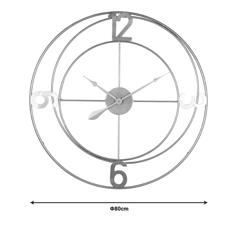 Ceas de perete Rive Pako World Auriu 80x80x3 cm