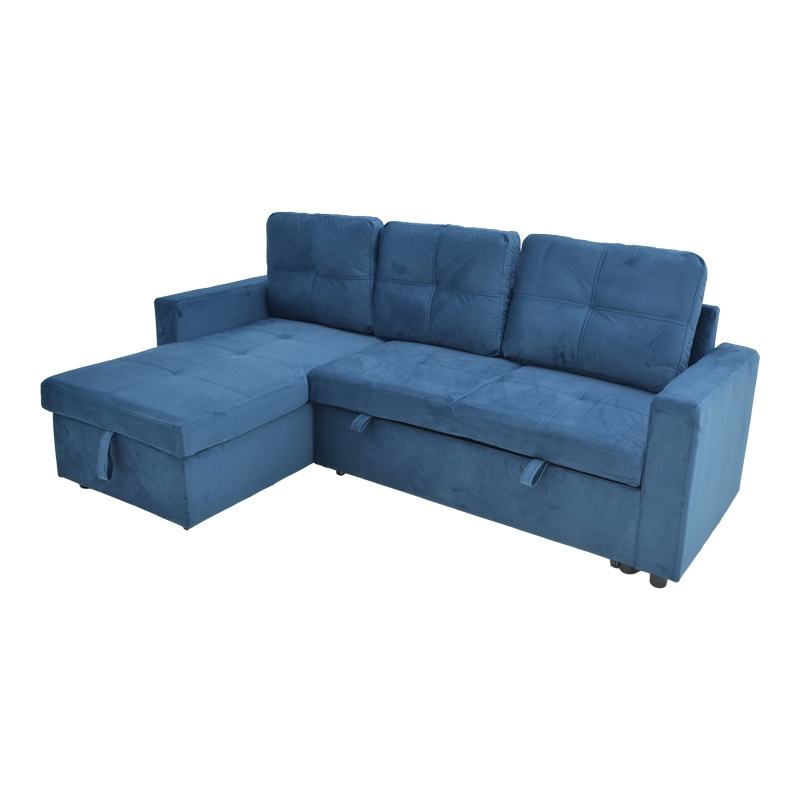 Coltar reversibil extensibil Felia, Pako World, Albastru, 225x148x81 cm