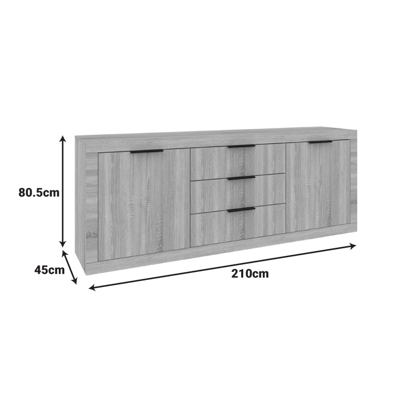 Comoda Doha Alb 210x45x80.5 cm
