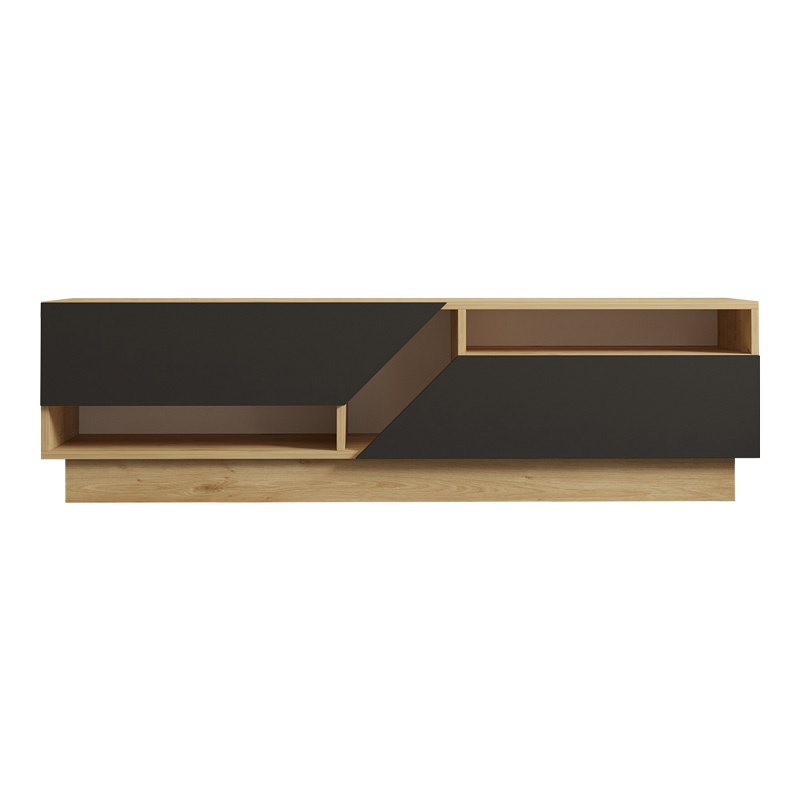 Comoda TV Cogo, Pako World, Nuc-Antracit, 160x40x45 cm - 4 | YEO