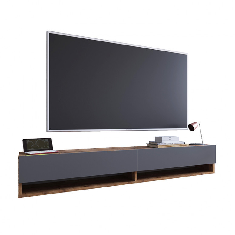 Comoda TV Handra Antracit 180x31.5x29.5 cm