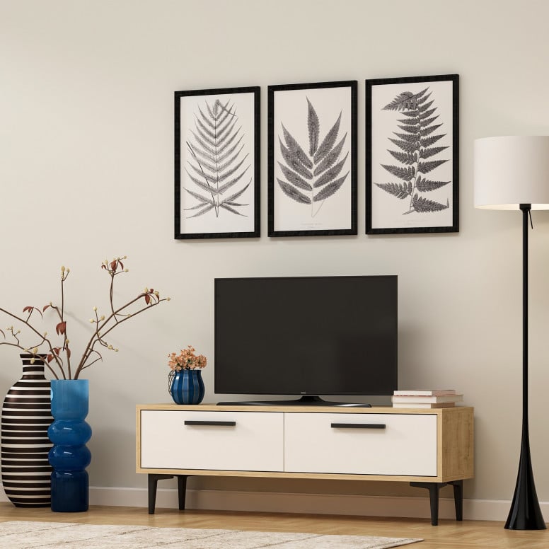 Comoda TV Leni - Sapphire Oak, Alb - 1 | YEO