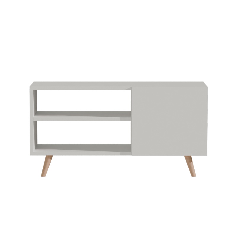 Comoda TV Orianne melamina alb-natural 90x32x46 cm - 2 | YEO