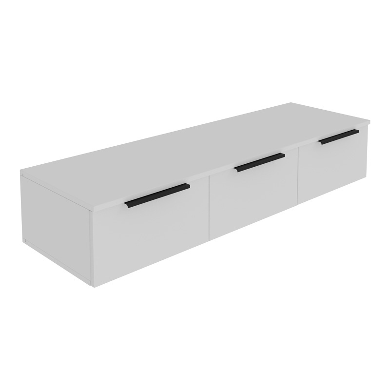 Consola cu 3 sertare Doha, Pako World, Alb, 120x39x22 cm