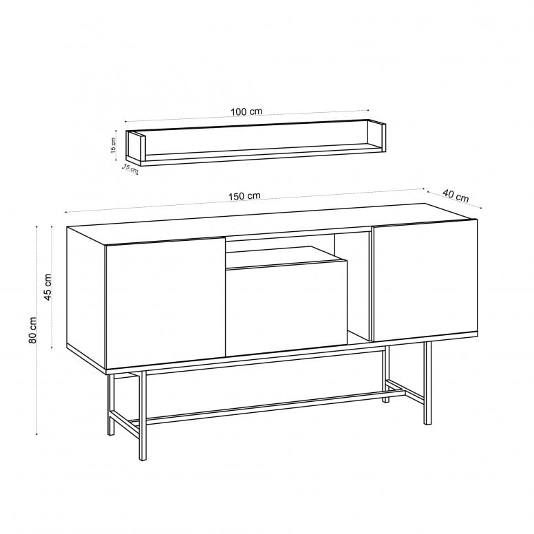 Consola Lelia Sapphire Oak - 4 | YEO