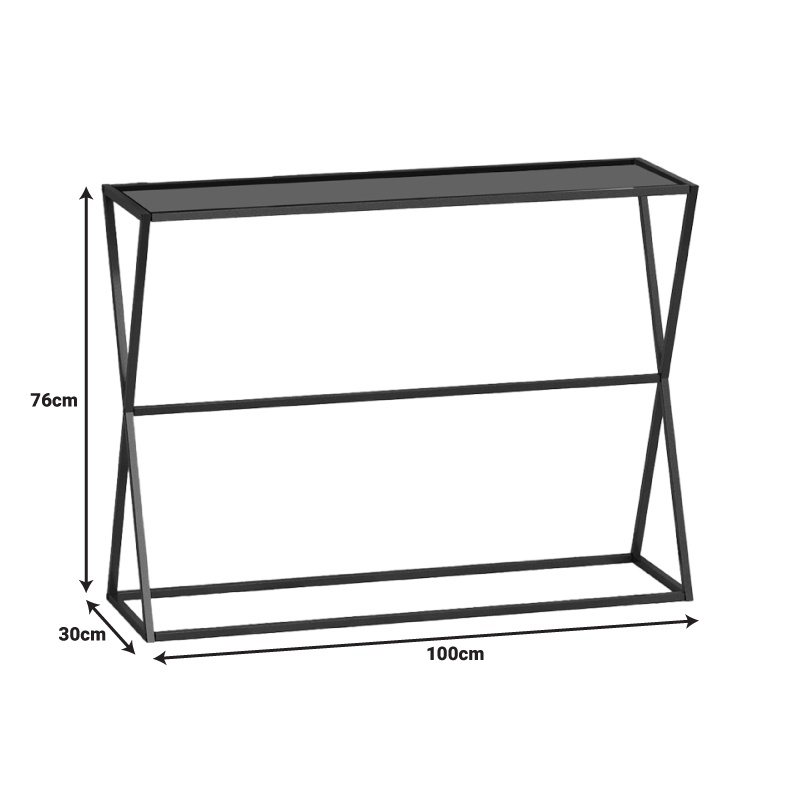 Consola Loujie Pako World Negru 100x30x76 cm