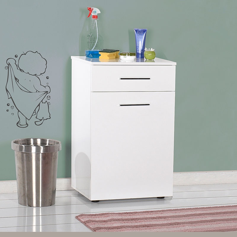 Cos de rufe tip dulap Chad, Pako World, Alb, 52x38x83 cm - 2 | YEO