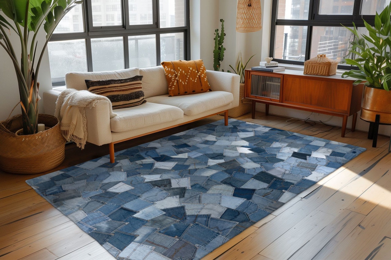 Covor eco Denim Pocket Albastru 80x150 cm - 3 | YEO