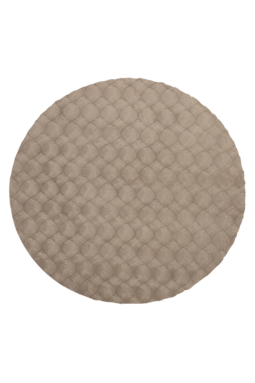 Covor rotund Diamond Cut Taupe 200x200 cm