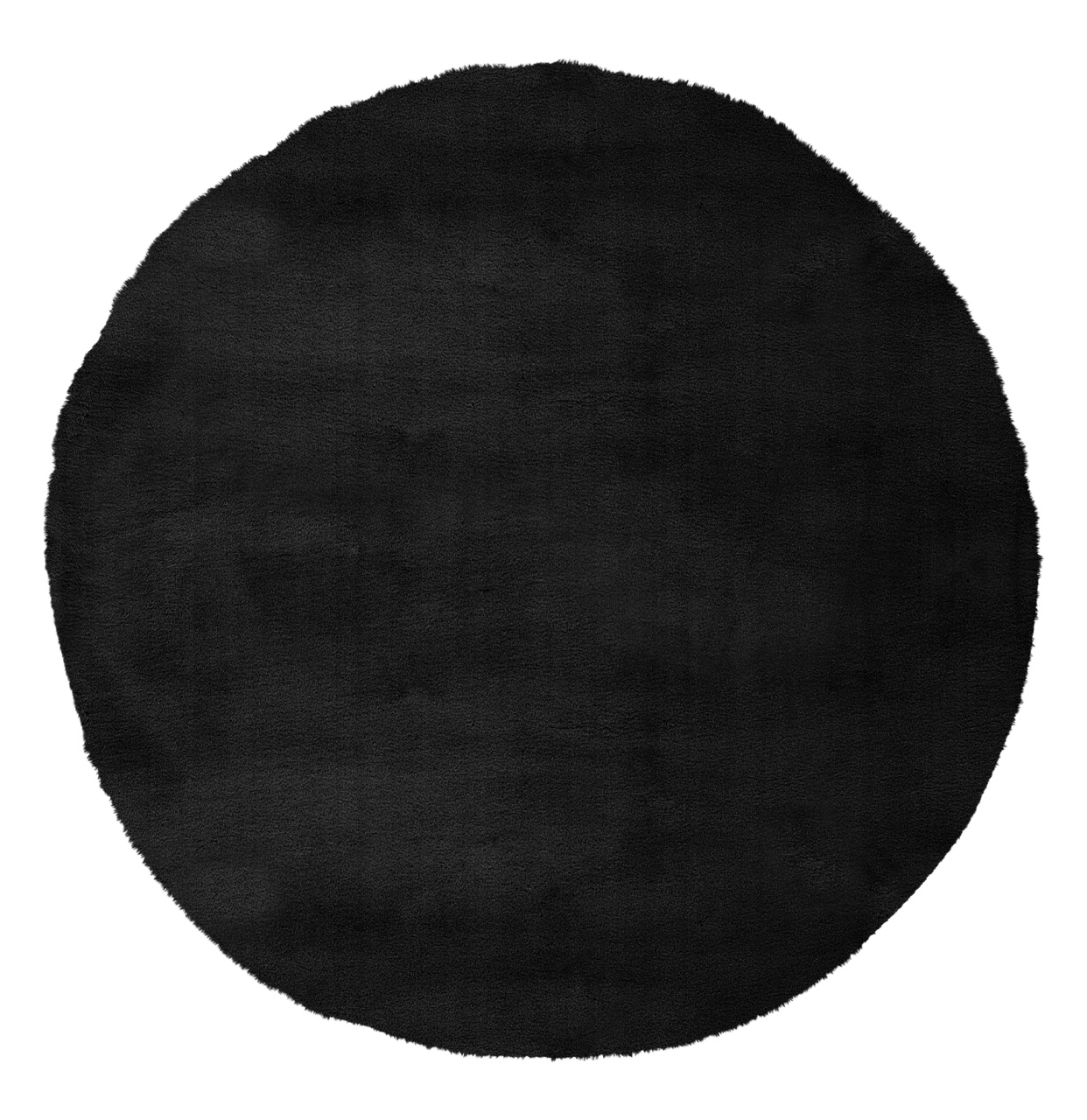 Covor rotund My Cha Cha Negru 80x80 cm