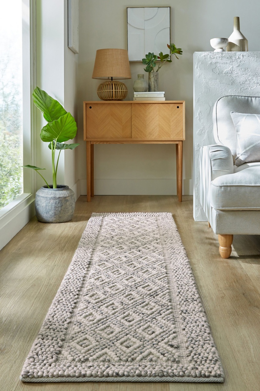Covor traversa Minerals Diamond Gri 60X230 cm, Flair Rugs