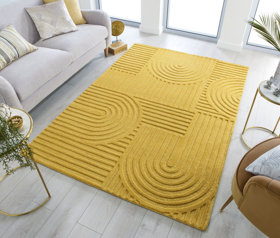 Covor Zen Garden Galben Ochre 160X230 cm, Flair Rugs