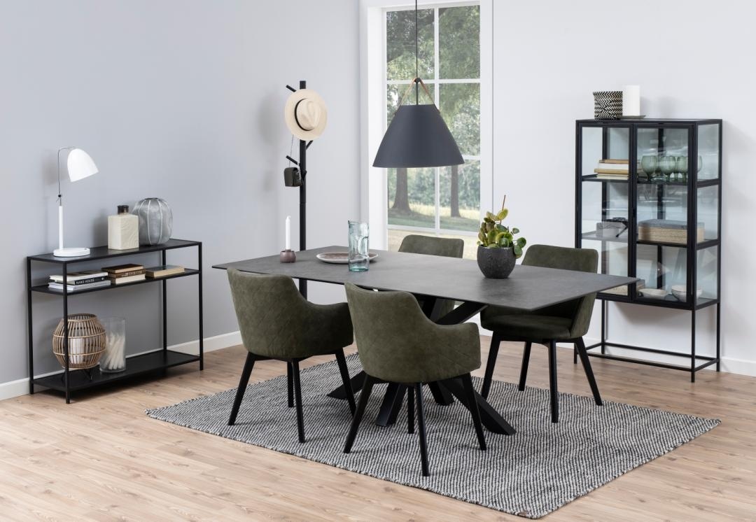 Cuier Bremen, Negru, 176x51x45 cm - Imagine 4