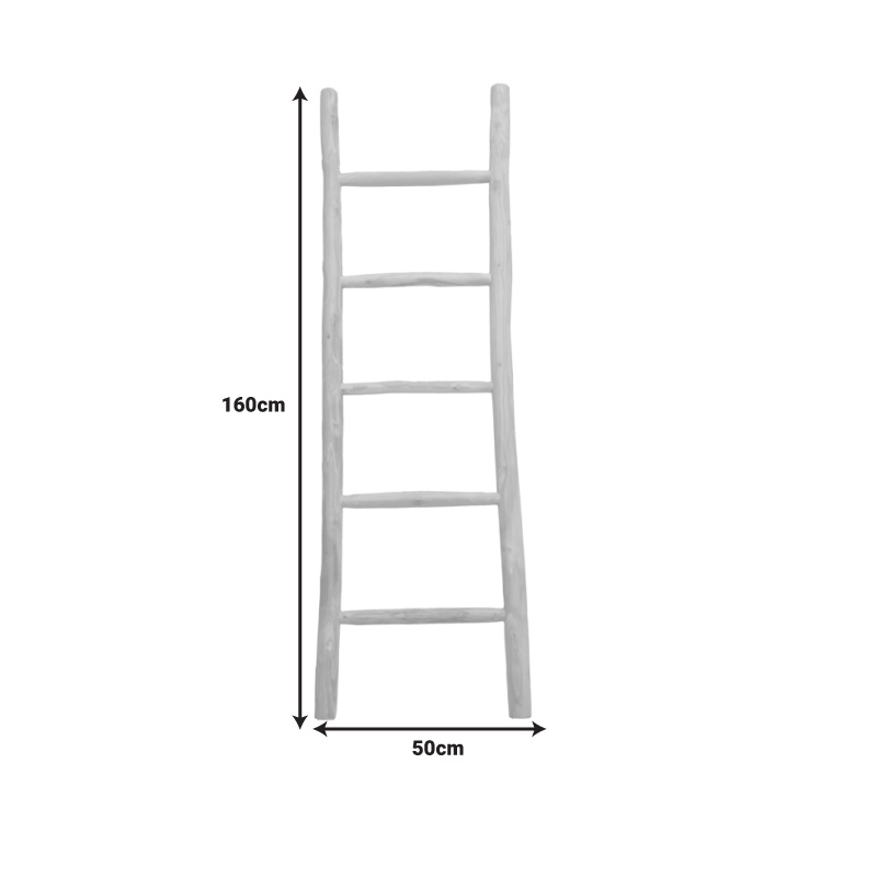 Cuier prosoape tip scara Ladder Boho Pako World Natural 50x6x160 cm