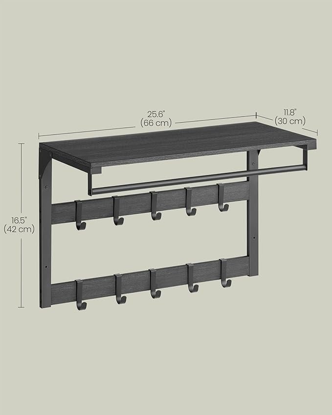 Cuier Vasagle Gri 65x30x42 cm