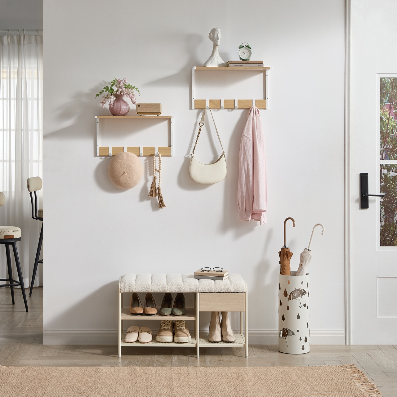 Cuier Vasagle, LCR830W09, Natural, 50 x 24.2 x 26.5cm - 2 | YEO