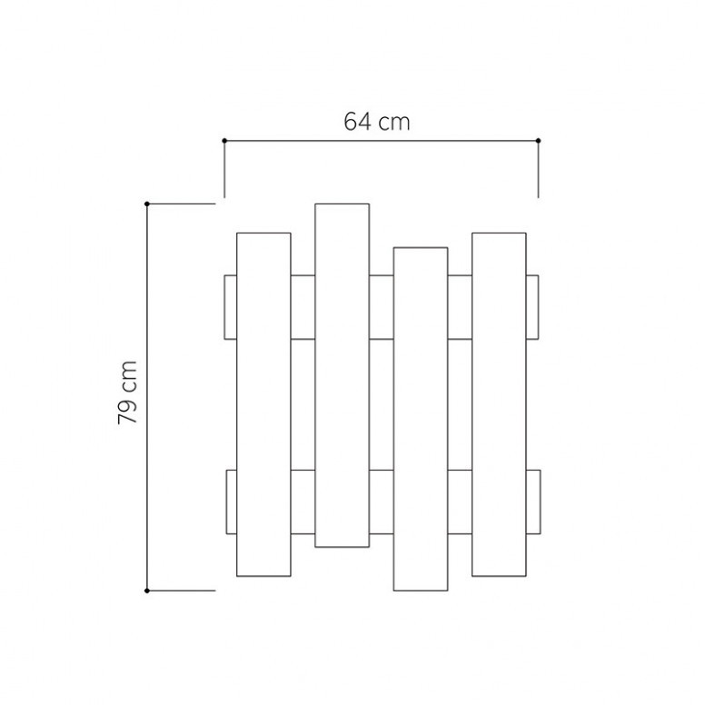 Cuier Wave Alb 64x4x81 cm - 2 | YEO