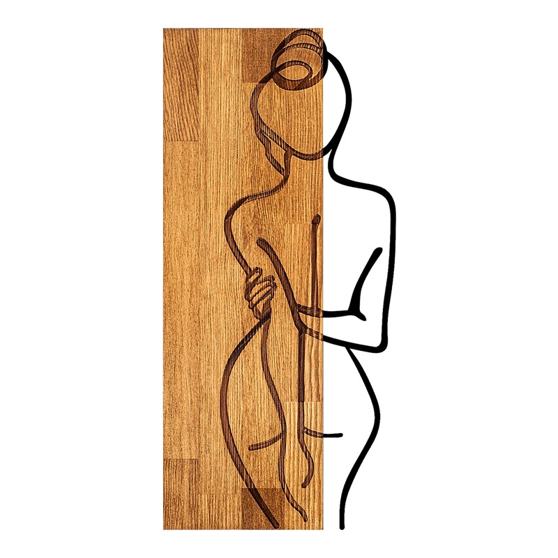 Decoratiune de perete Pako World, Kelesipo, Lemn de pin, 27x3x58 cm