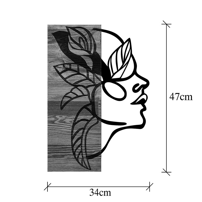 Decoratiune de perete Redian, Pako World, Lemn de pin, Natural, 34x3x50 cm