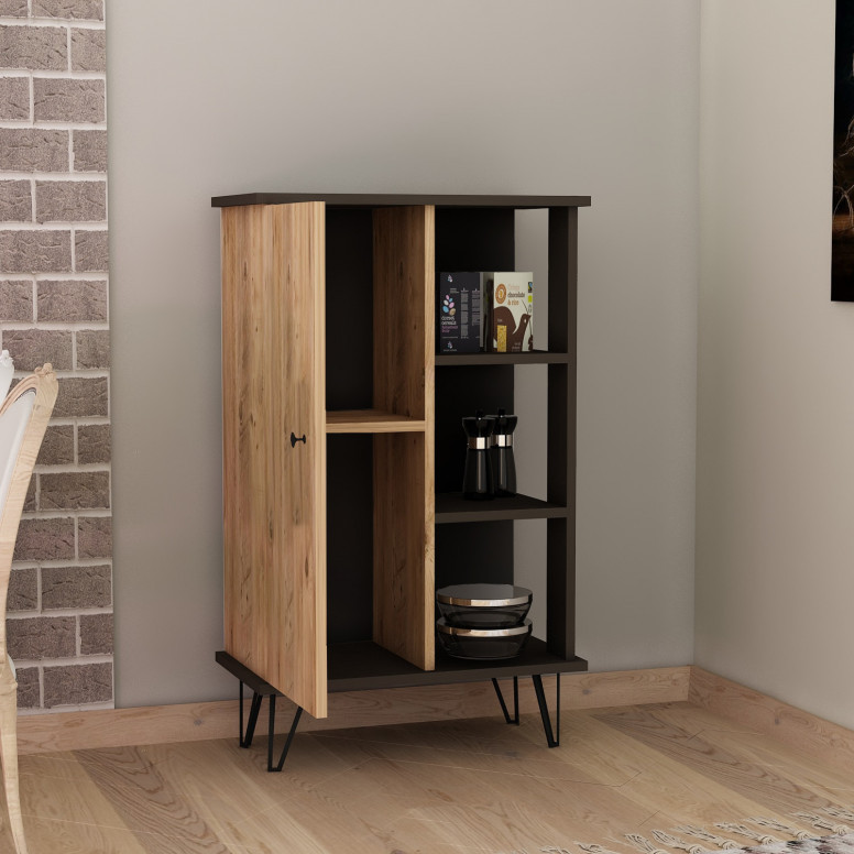 Dulap Beta Walnut-Negru - 1 | YEO