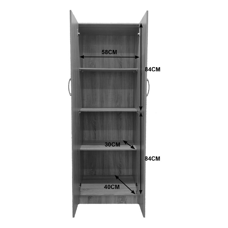Dulap haine cu 2 usi Lego Alb 60x42x180 cm