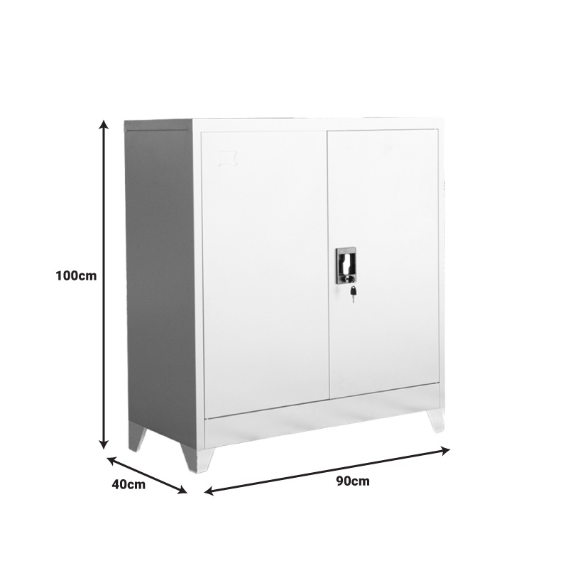 Dulap metalic Armon I, Pako World, Gri deschis, 90x40x100 cm