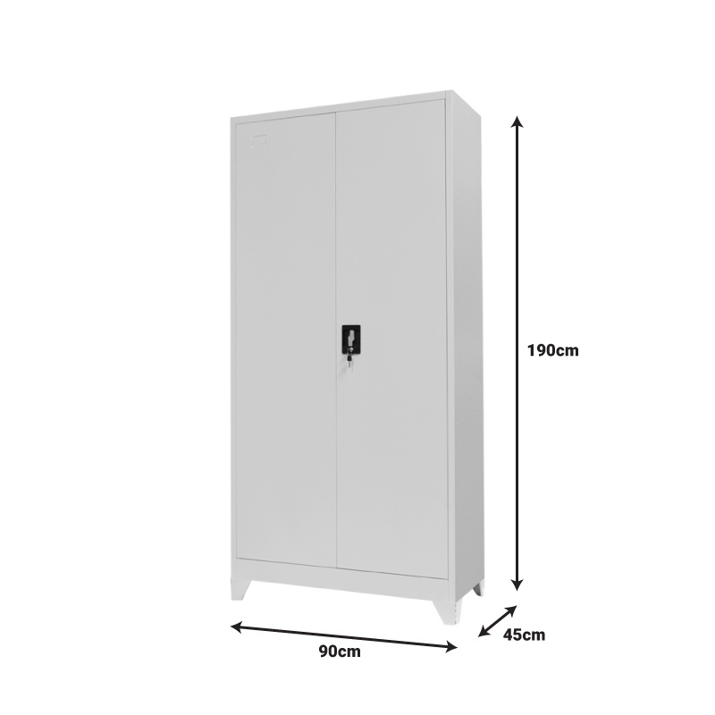 Dulap metalic cu compartiment Zogi gri deschis 90x45x190 cm