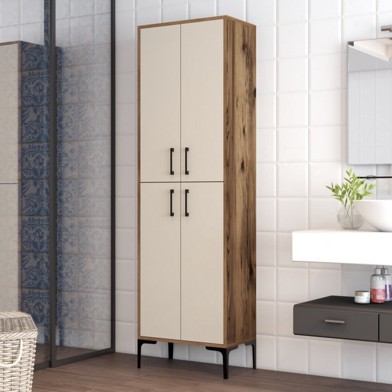 Dulap Pentru Baie Berlina Walnut-Cream