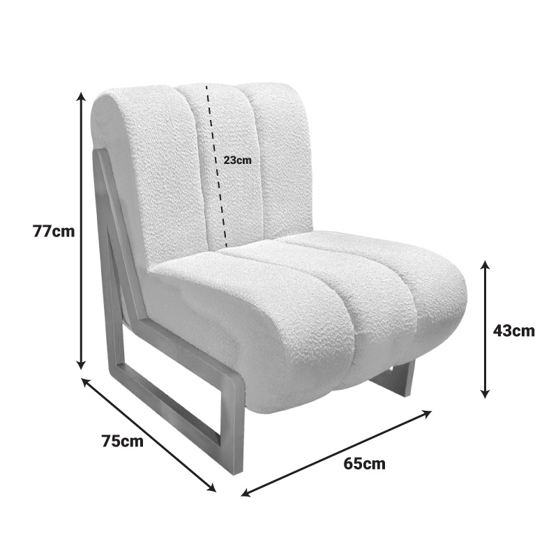 Fotoliu Cocoon Alb 65x75x77 cm