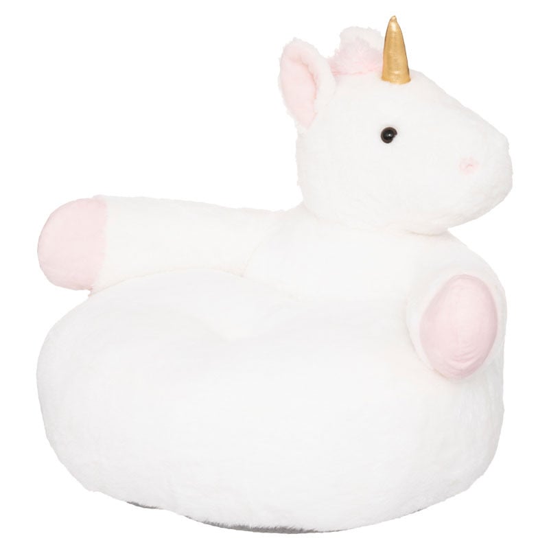 Fotoliu copii Unicorn alb 48x42x45cm