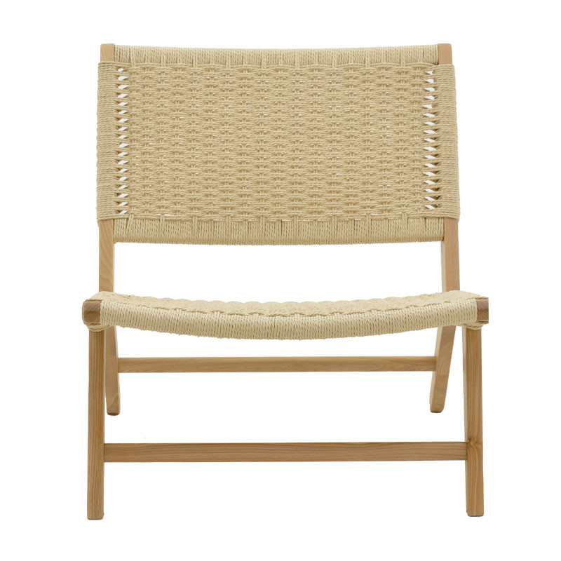 Fotoliu Filippo lemn de fag culoare lemn natural - franghie culoare lemn naturala 68x69x74cm - 3 | YEO