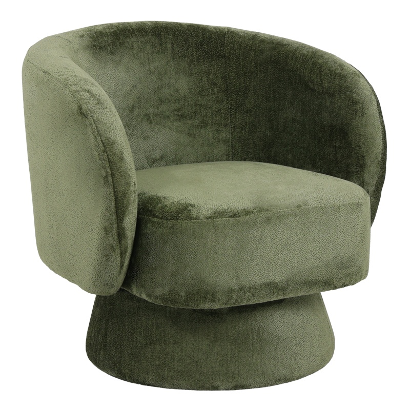 Fotoliu rotativ Kreslo, Pako World, Textil, Olive, 78x81x77 cm