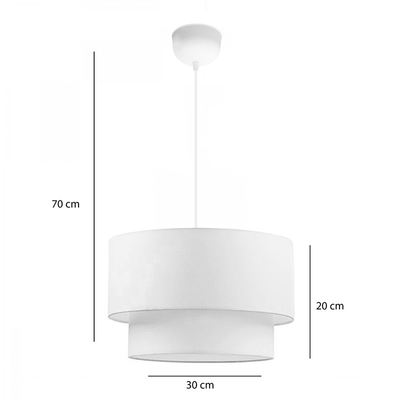 Lampa Tachi, Pako World, Crem, 30x30x20 cm