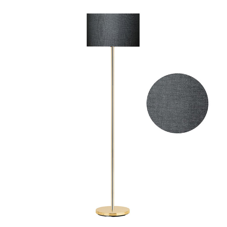 Lampadar din Metal PWL-0137, E27 capac auriu negru, 30x150 cm